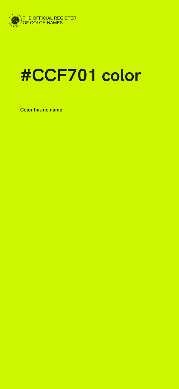 #CCF701 color image