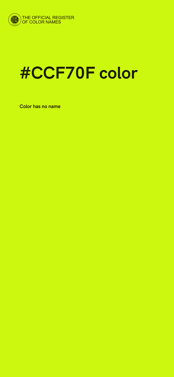#CCF70F color image