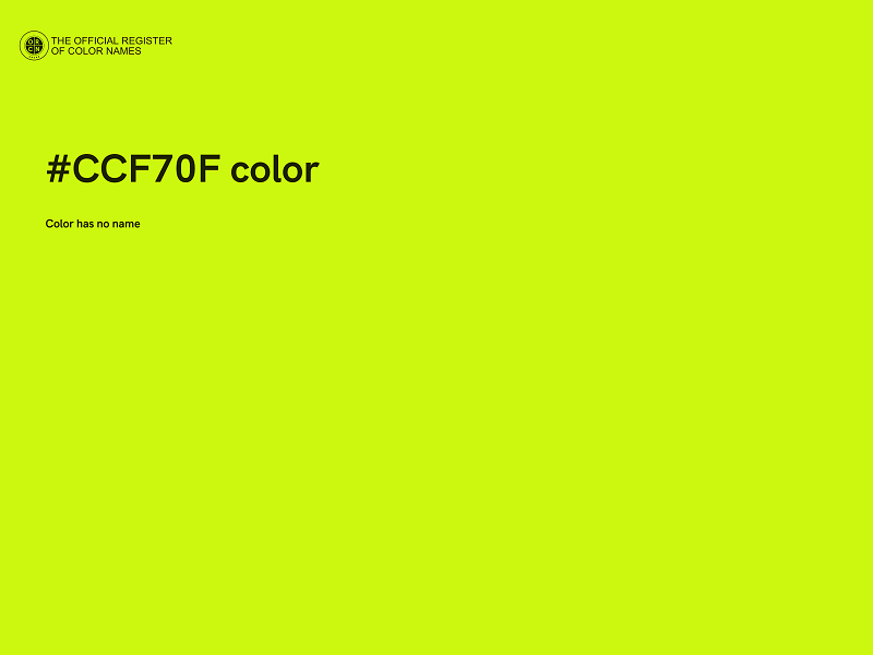 #CCF70F color image