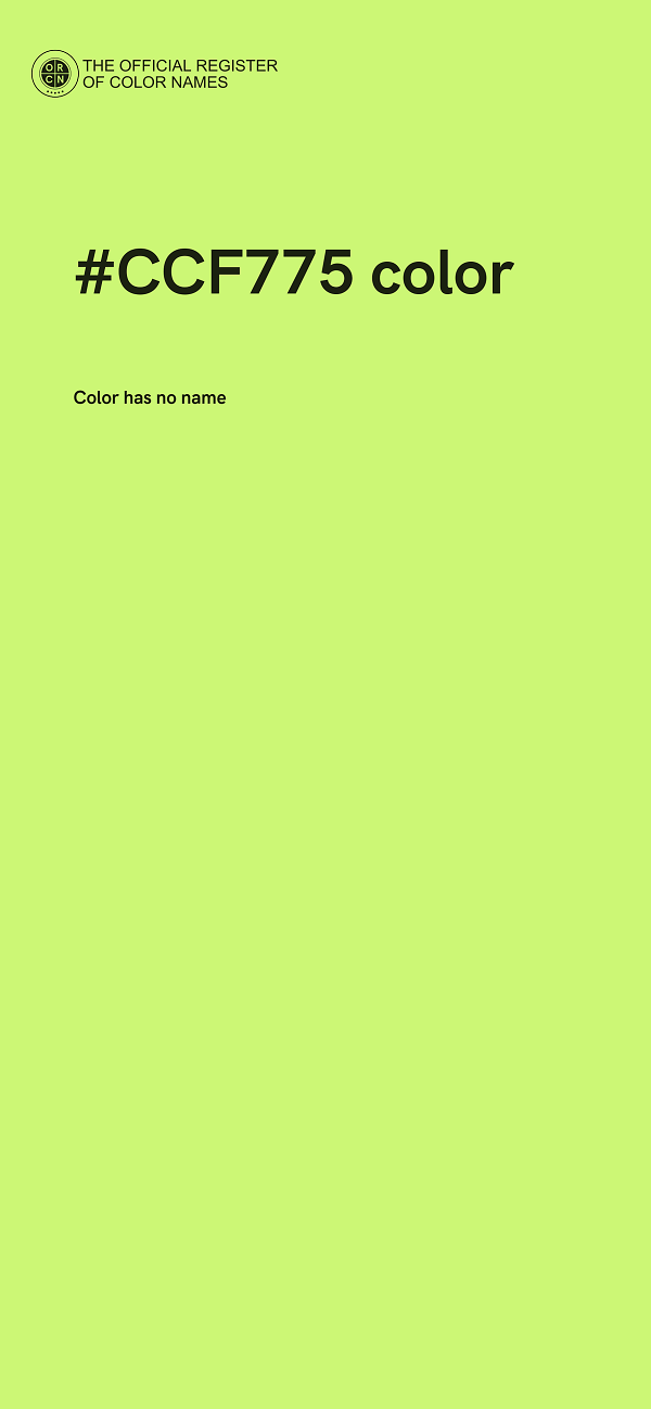 #CCF775 color image