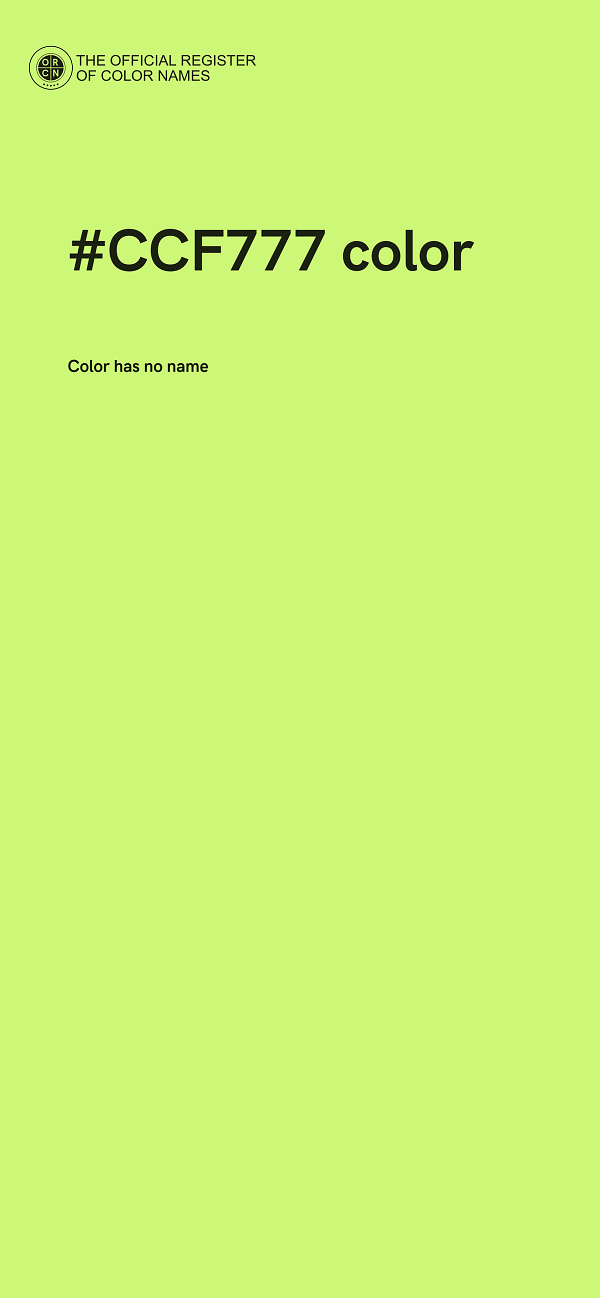 #CCF777 color image