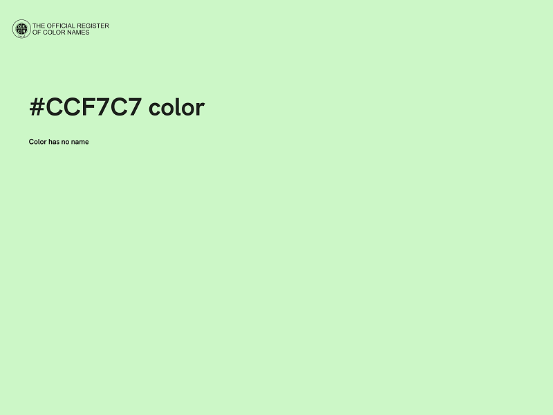 #CCF7C7 color image