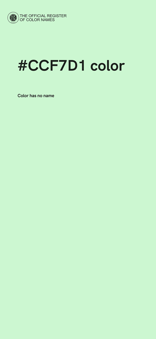 #CCF7D1 color image