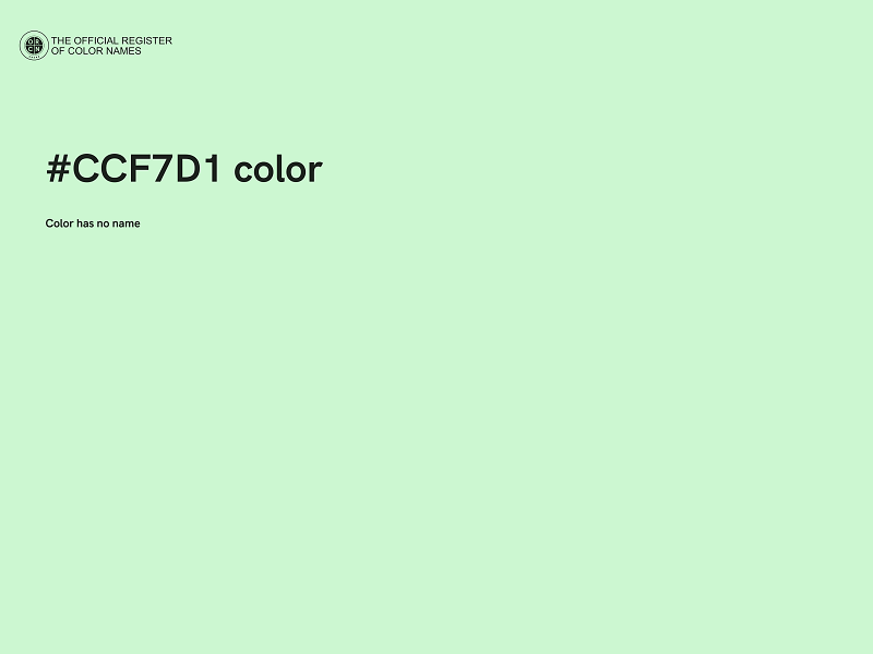 #CCF7D1 color image