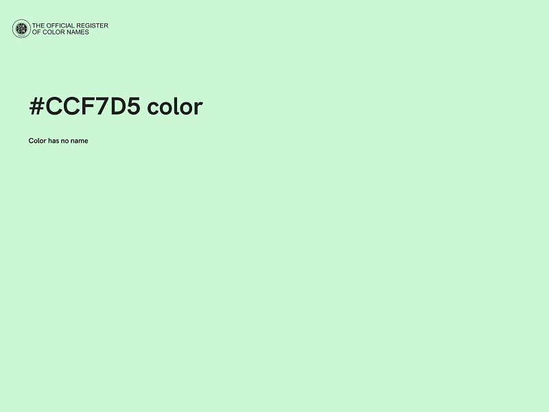 #CCF7D5 color image