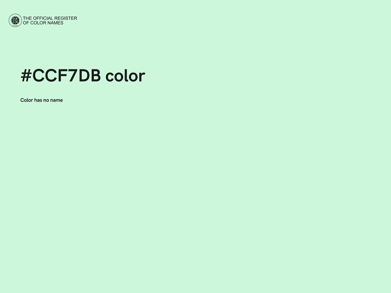 #CCF7DB color image