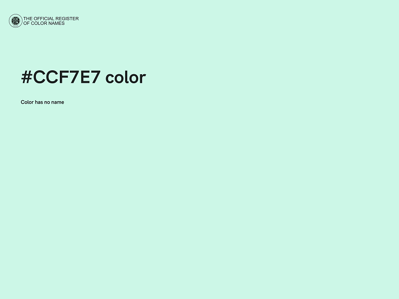 #CCF7E7 color image