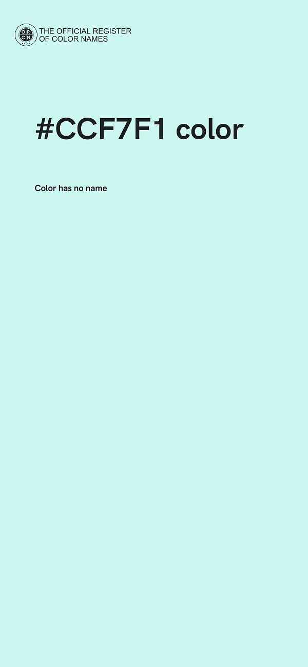 #CCF7F1 color image