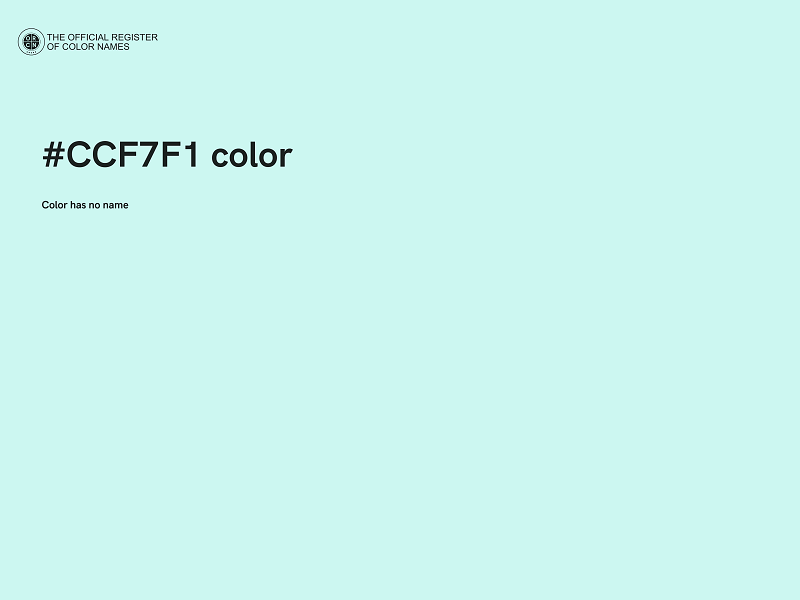 #CCF7F1 color image