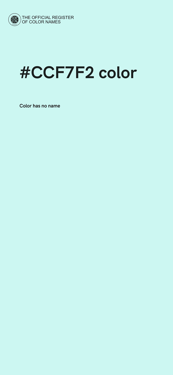 #CCF7F2 color image