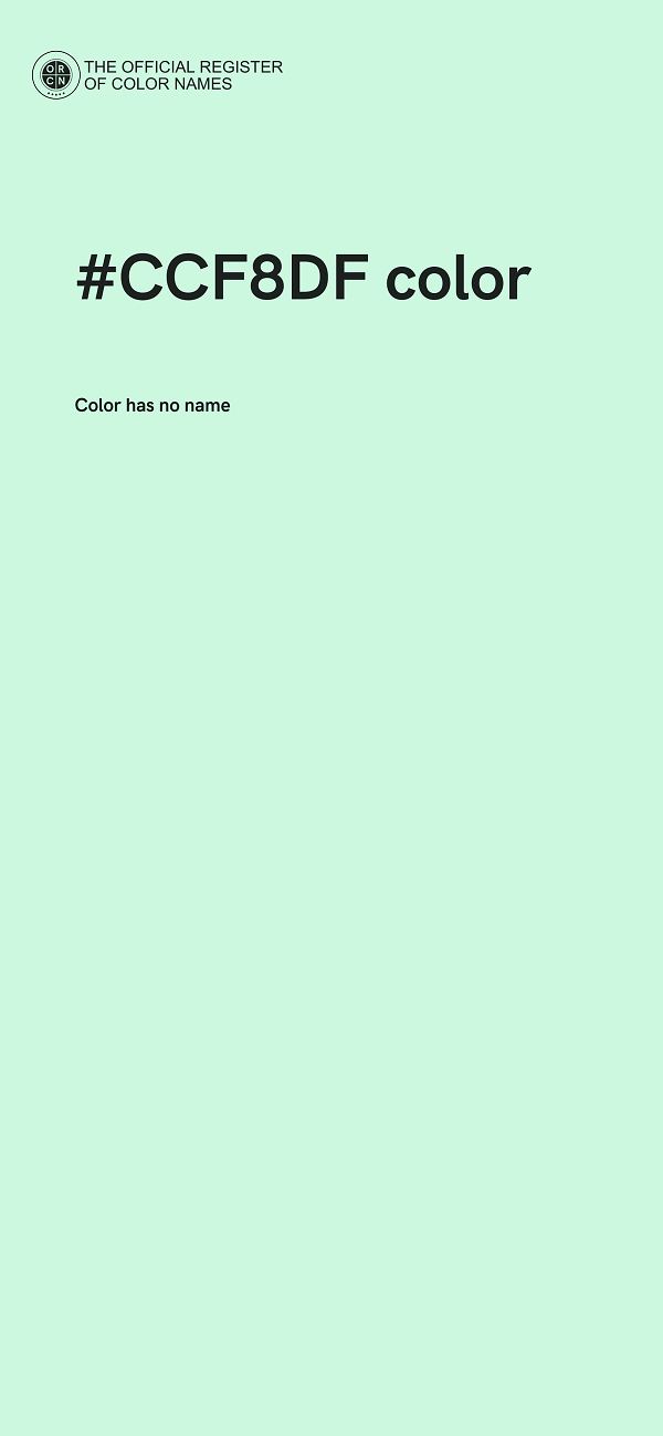 #CCF8DF color image