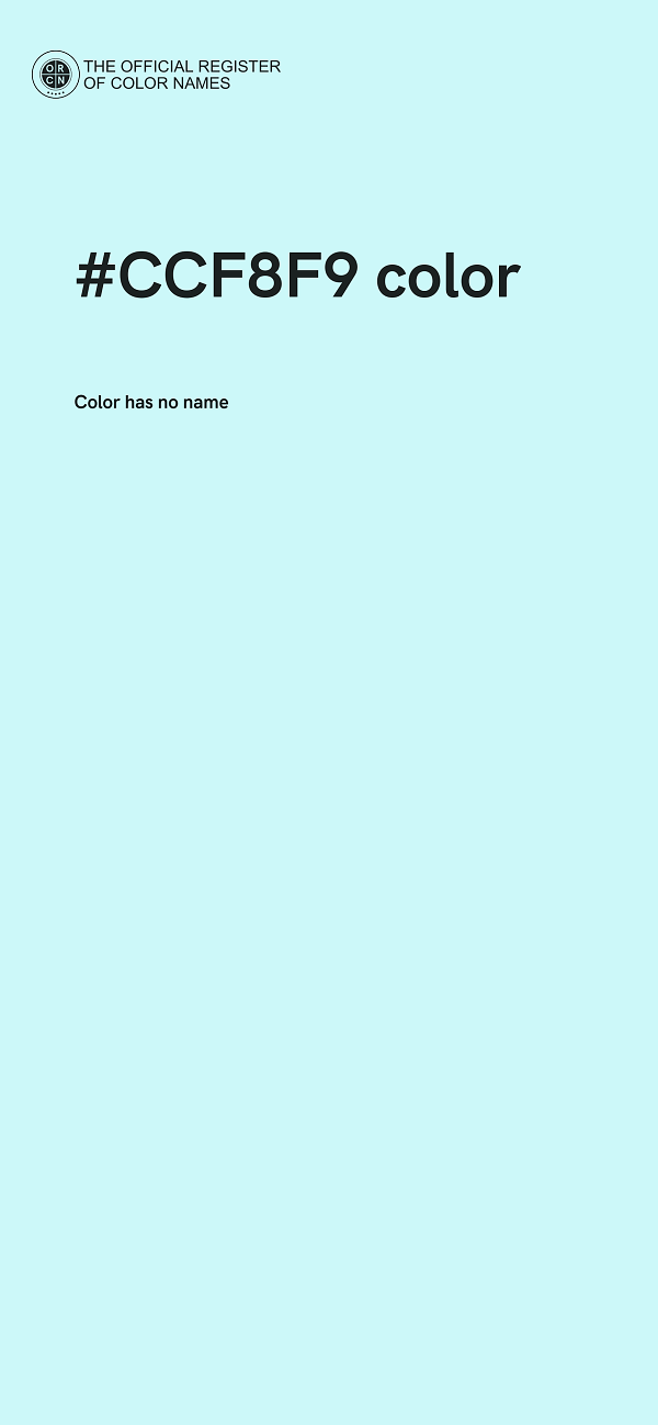 #CCF8F9 color image
