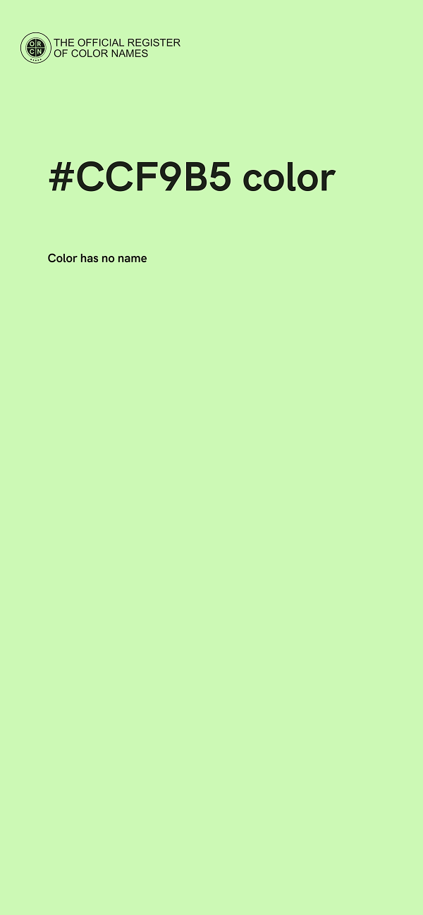 #CCF9B5 color image