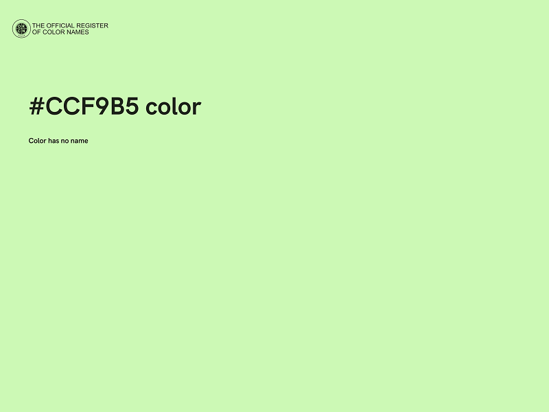 #CCF9B5 color image