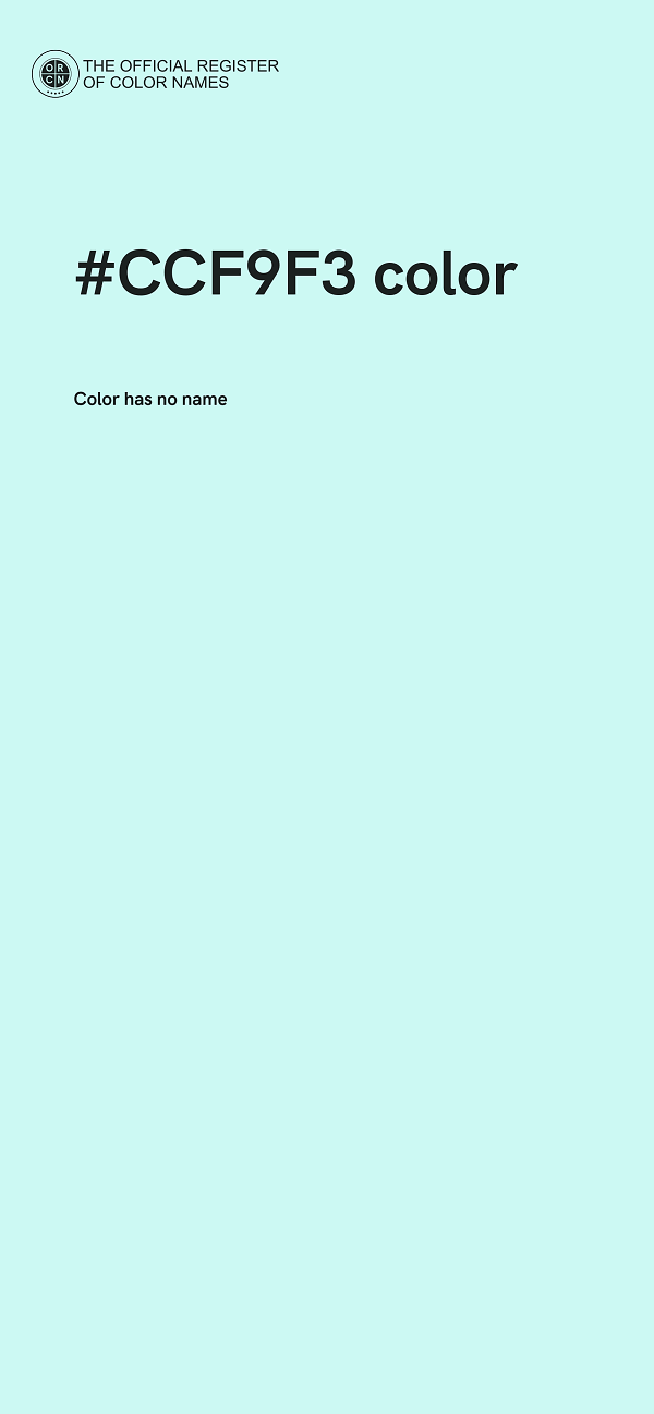 #CCF9F3 color image