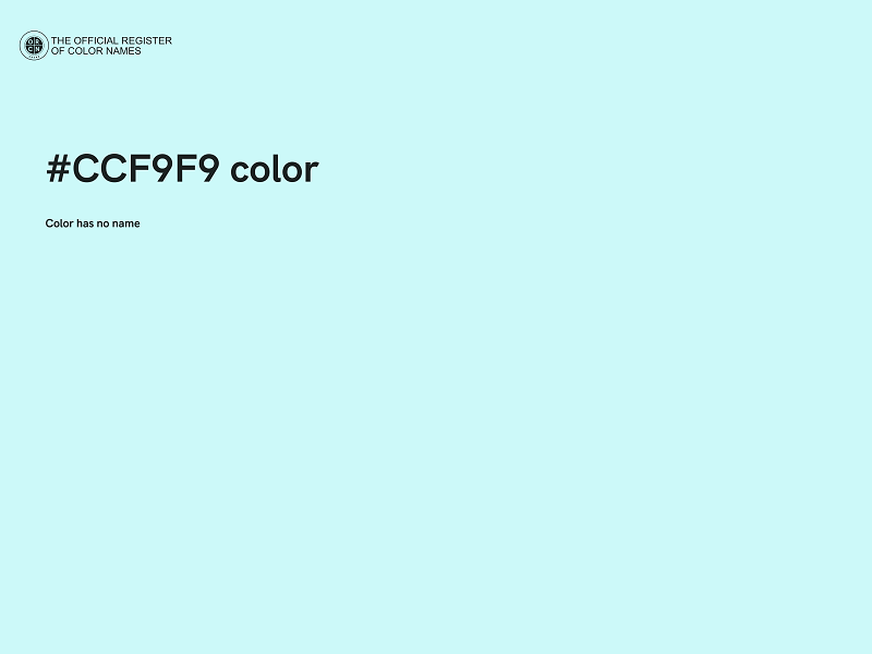 #CCF9F9 color image