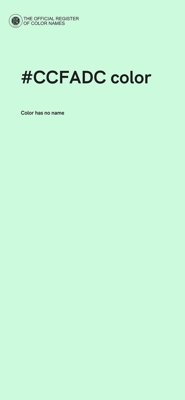#CCFADC color image