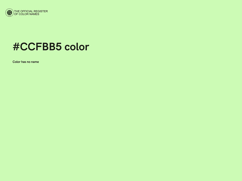 #CCFBB5 color image