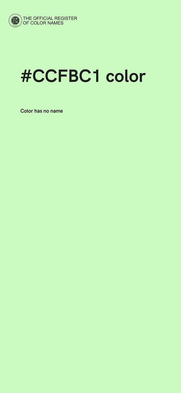 #CCFBC1 color image