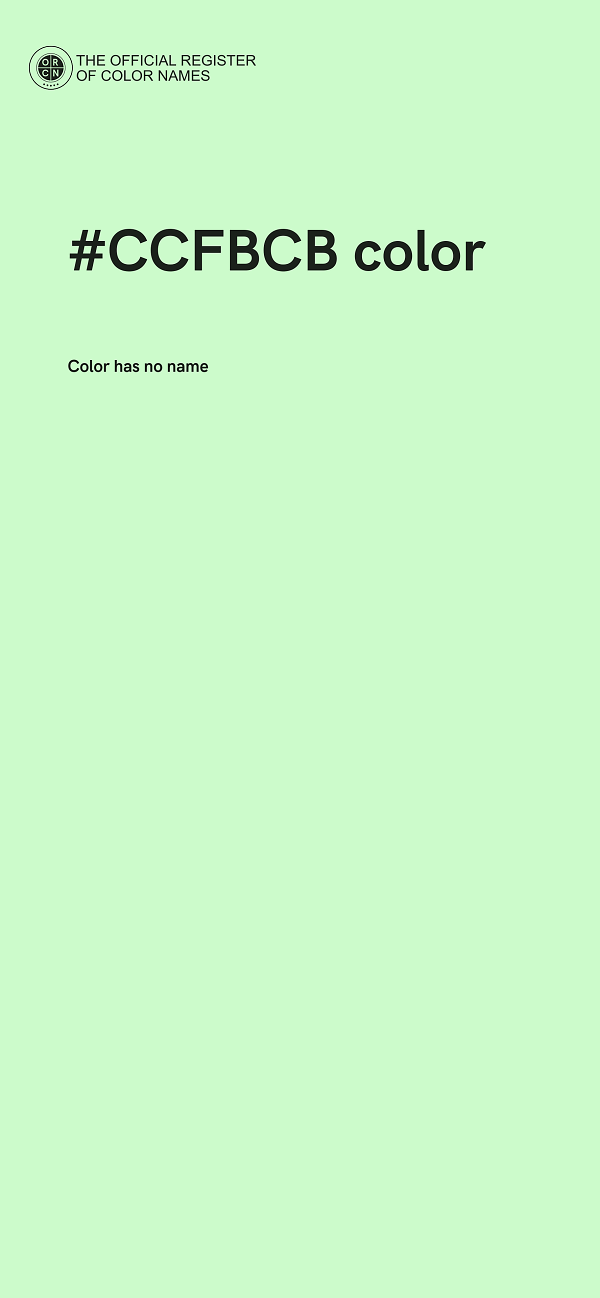 #CCFBCB color image