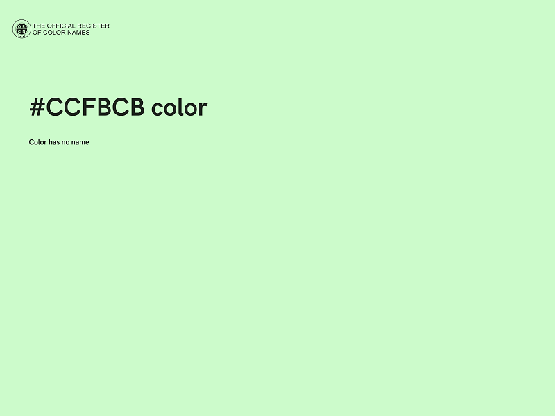 #CCFBCB color image