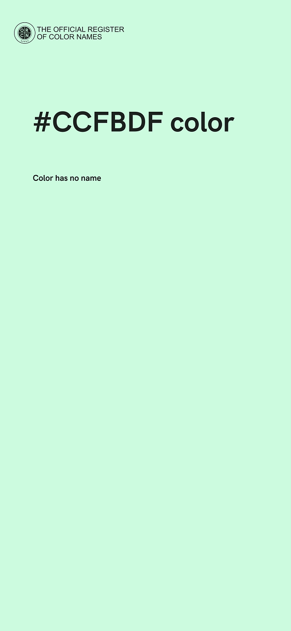 #CCFBDF color image
