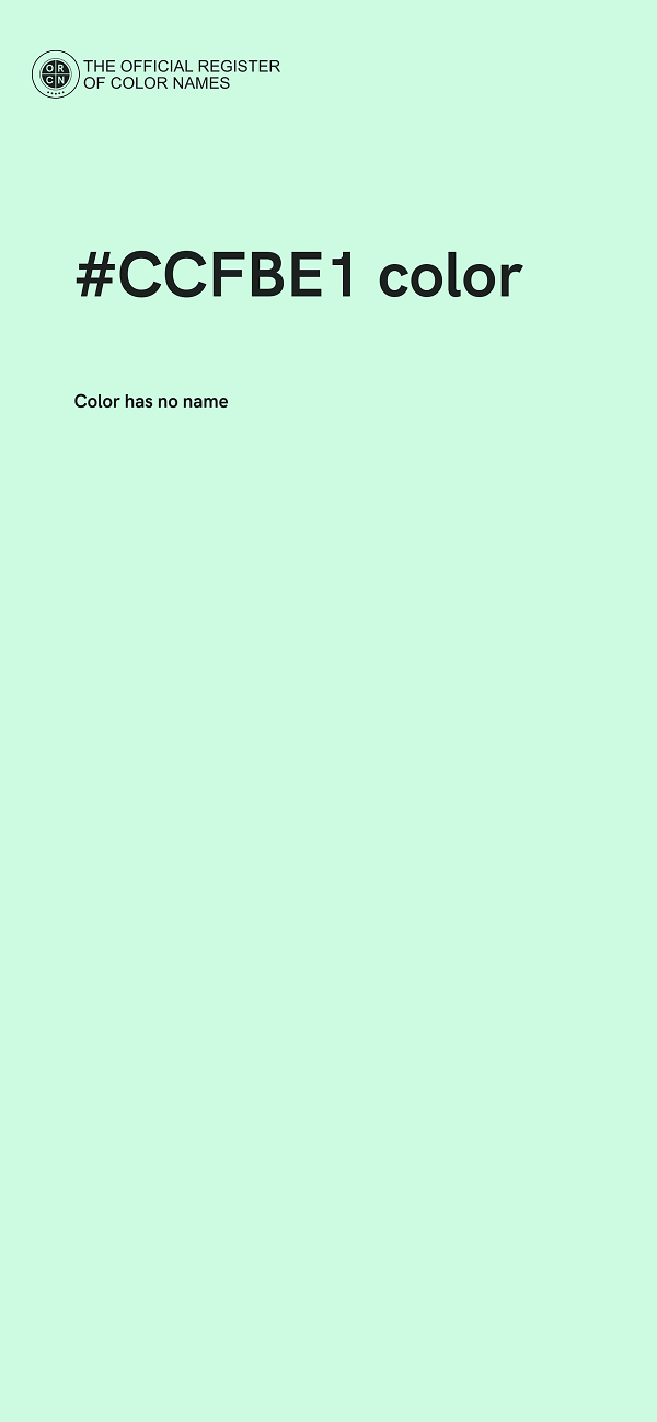 #CCFBE1 color image