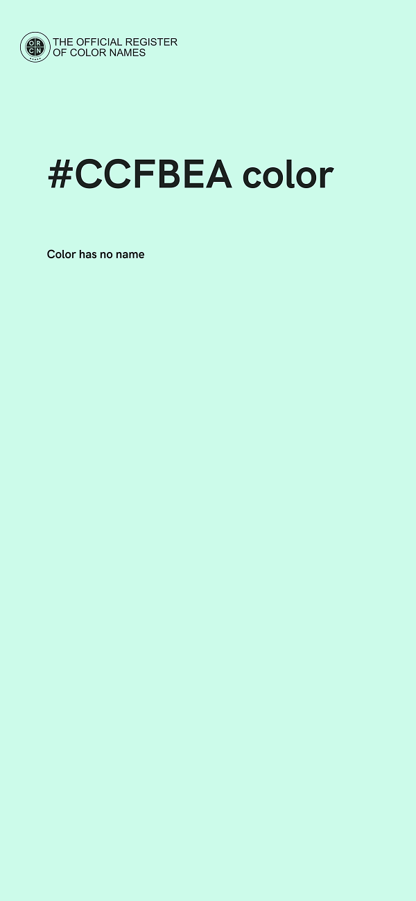 #CCFBEA color image
