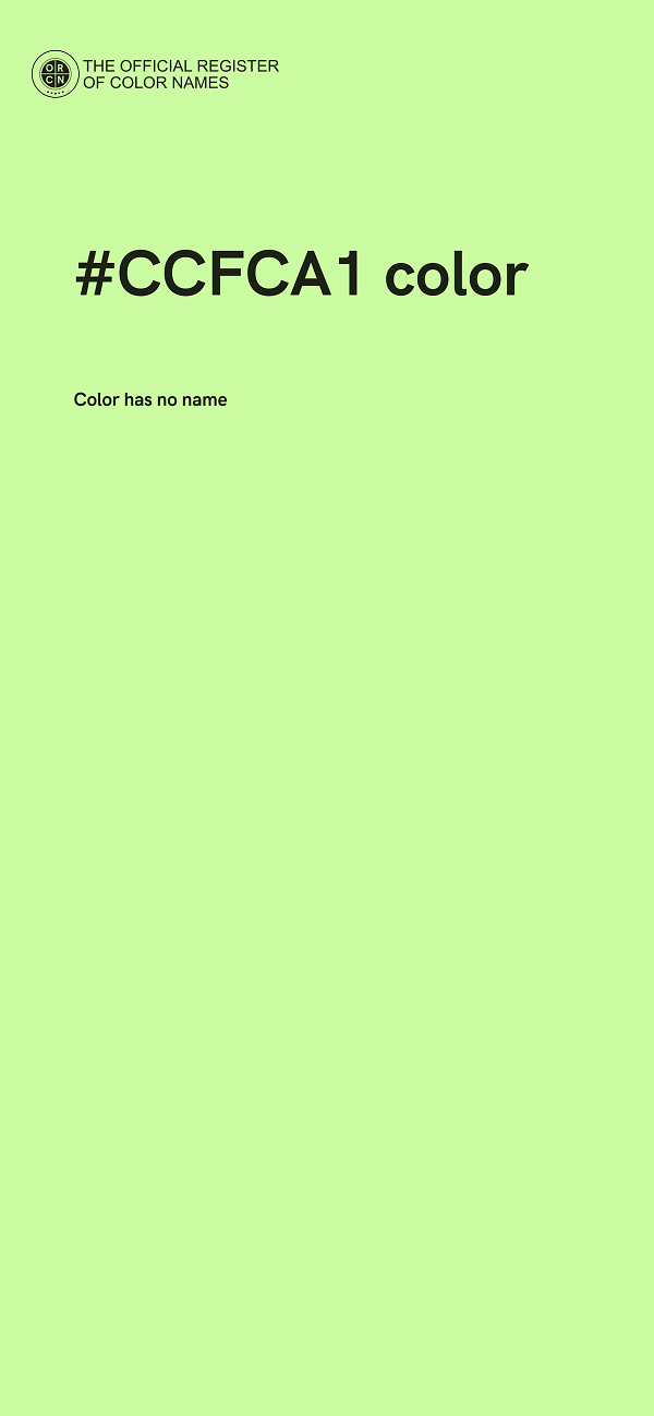 #CCFCA1 color image