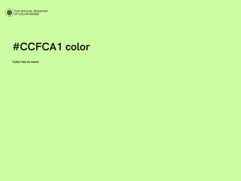 #CCFCA1 color image