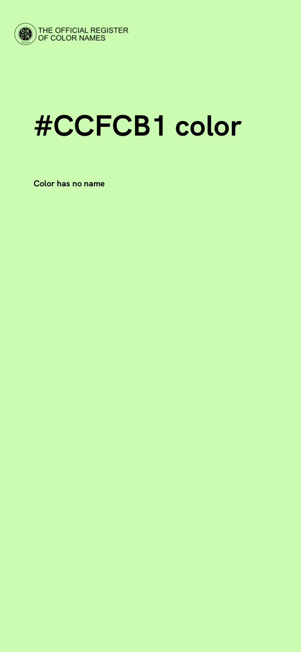 #CCFCB1 color image