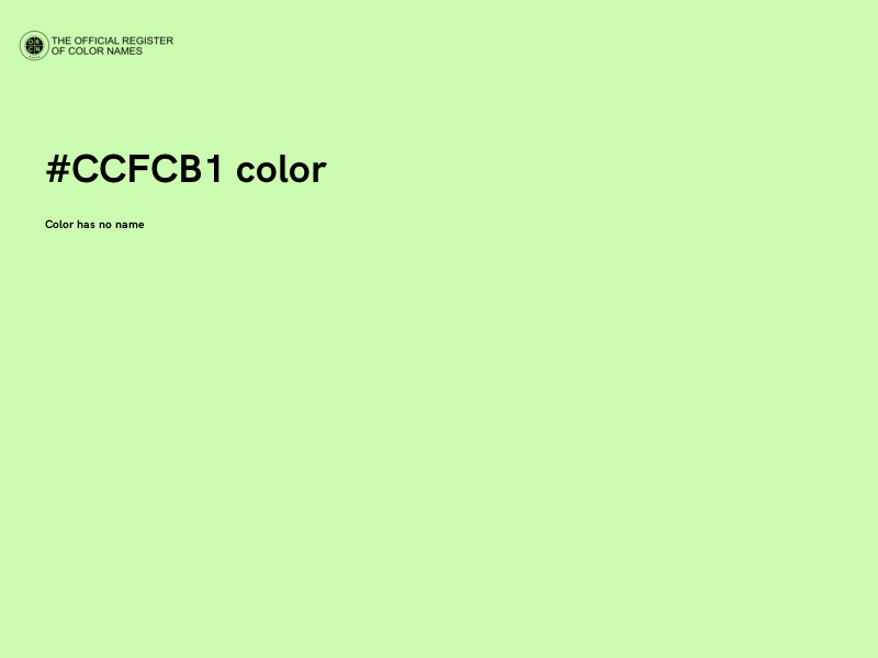 #CCFCB1 color image