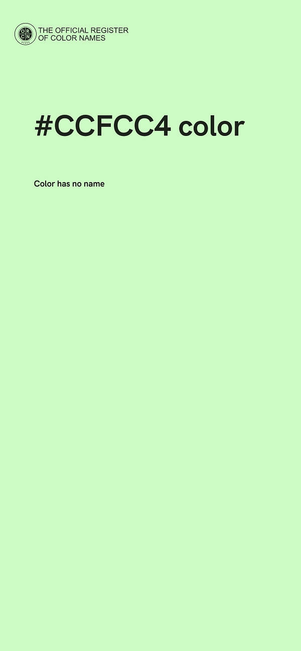 #CCFCC4 color image