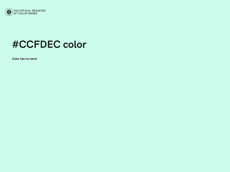 #CCFDEC color image
