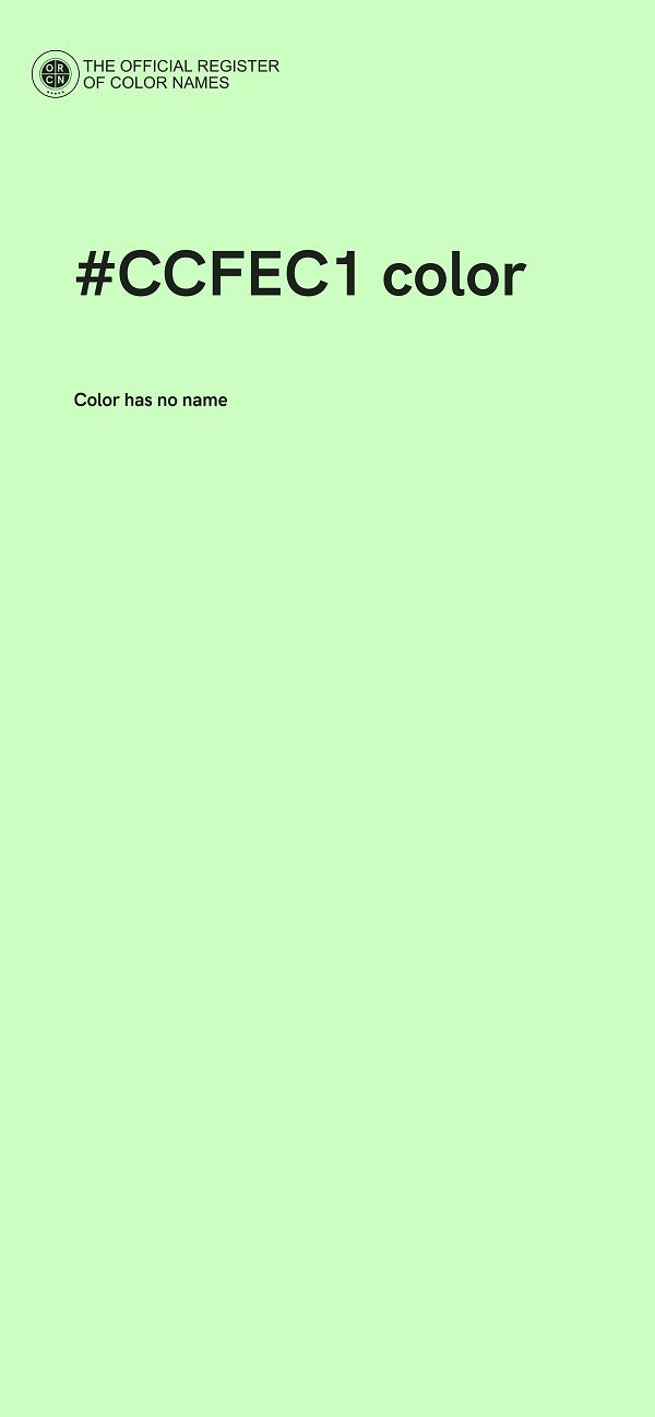 #CCFEC1 color image