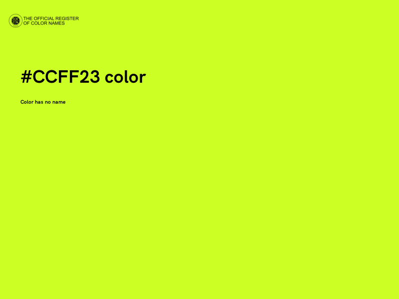 #CCFF23 color image