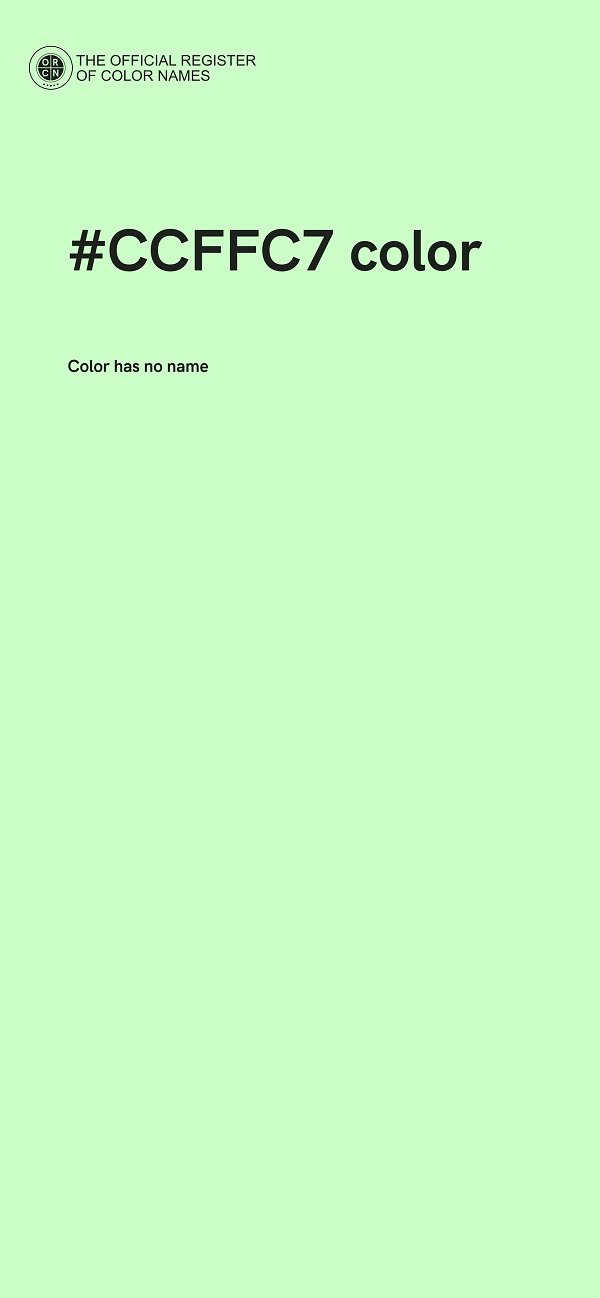 #CCFFC7 color image