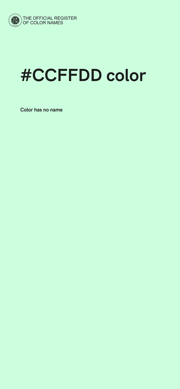 #CCFFDD color image