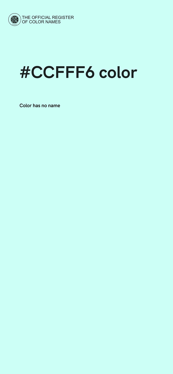 #CCFFF6 color image