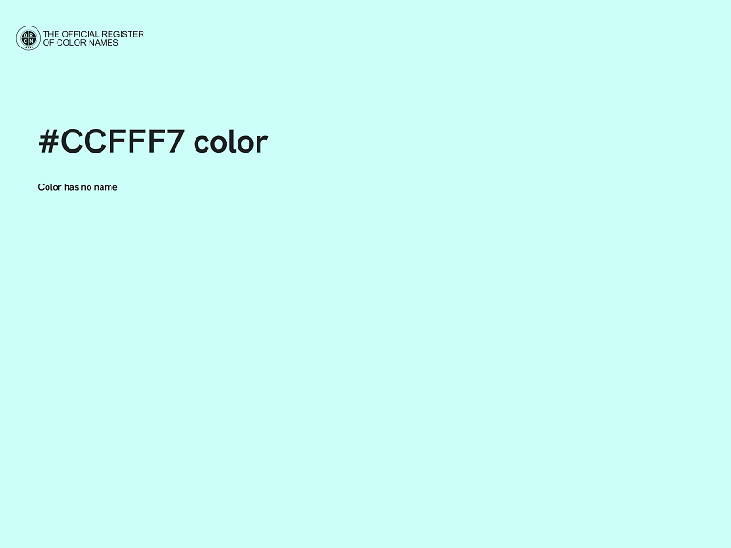 #CCFFF7 color image