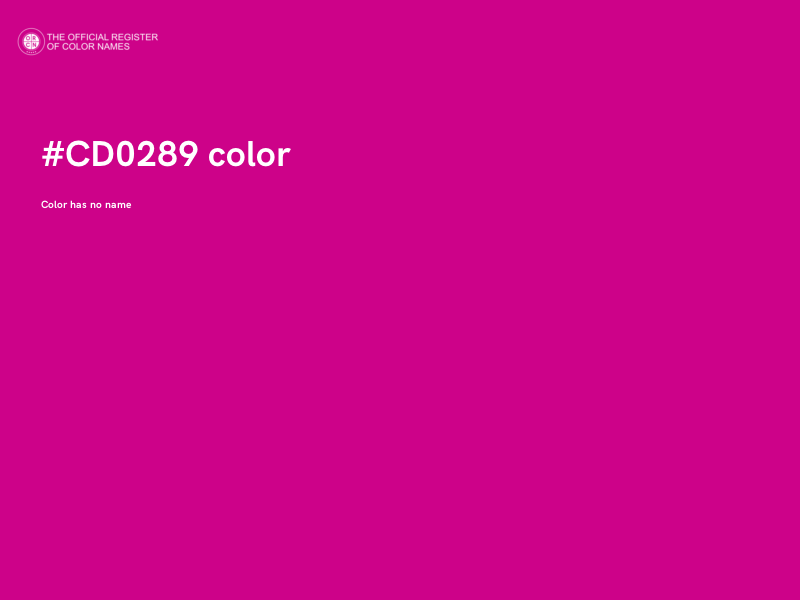 #CD0289 color image