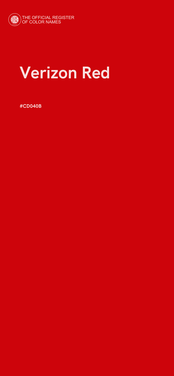 #CD040B - Verizon Red color image