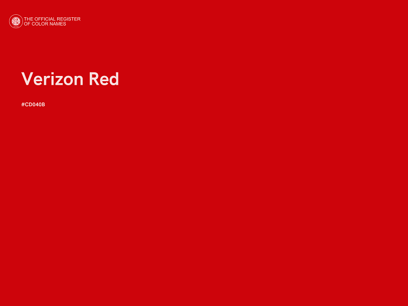 #CD040B - Verizon Red color image