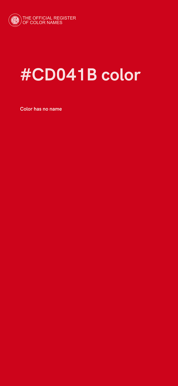 #CD041B color image