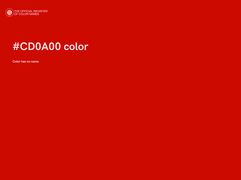 #CD0A00 color image