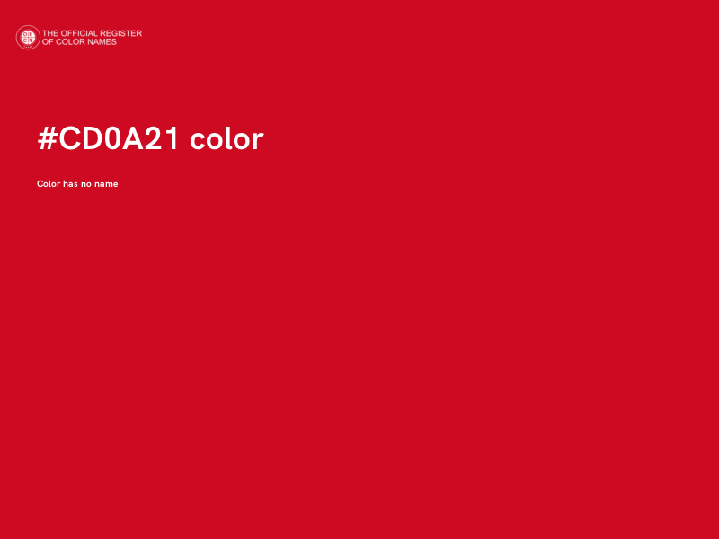 #CD0A21 color image