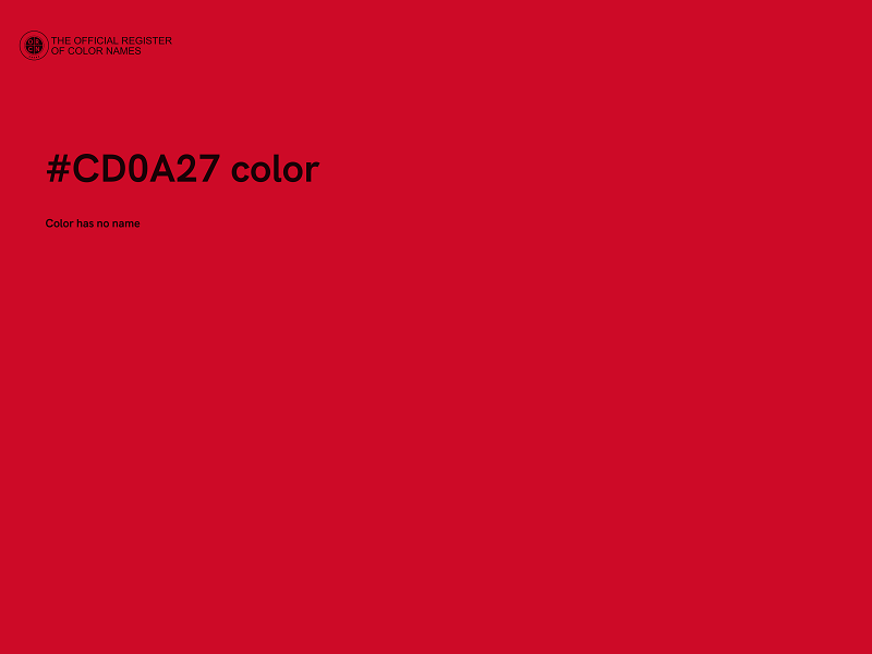 #CD0A27 color image