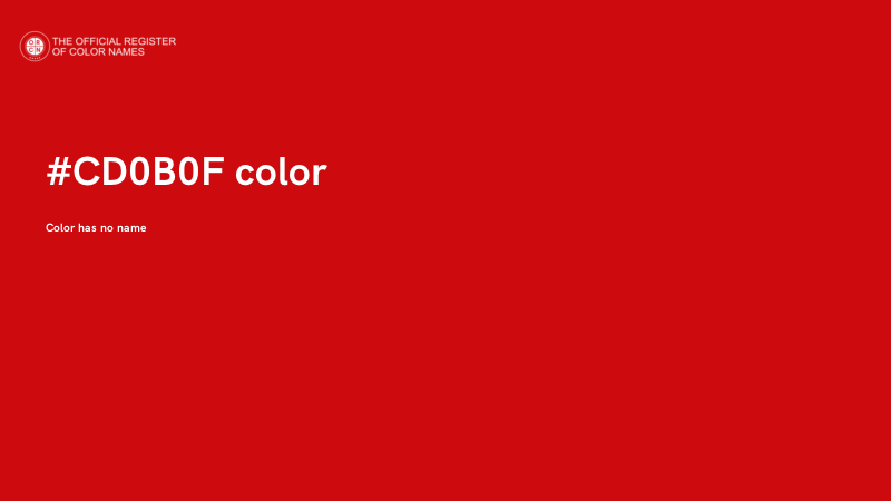 #CD0B0F color image