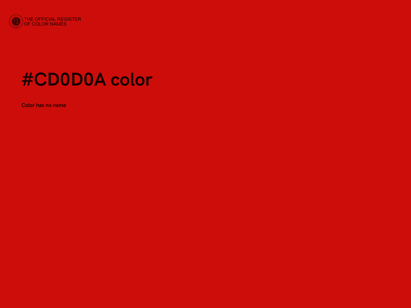 #CD0D0A color image