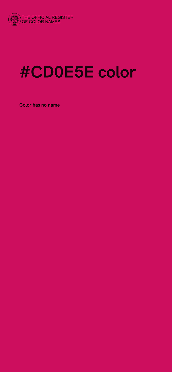 #CD0E5E color image